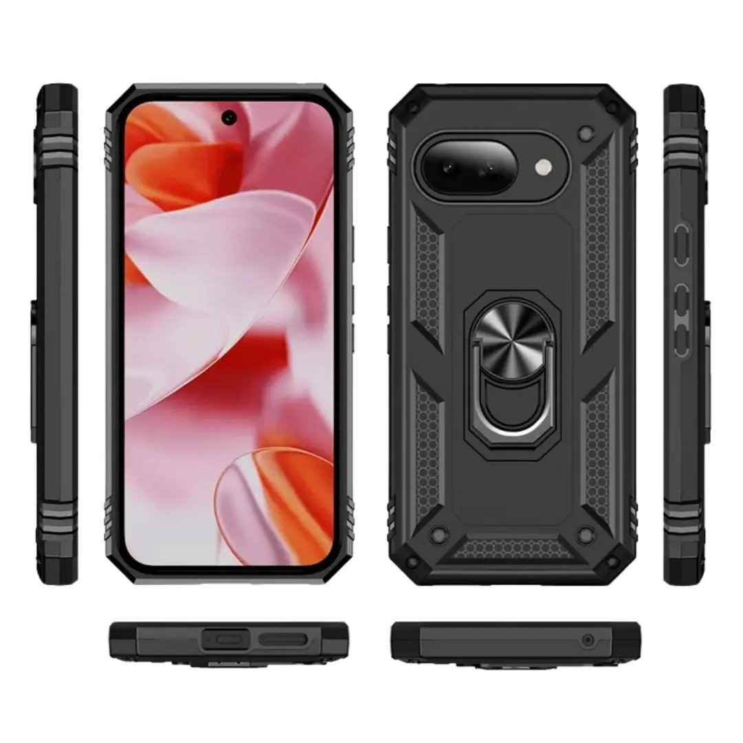 Google Pixel 9A 2in1 Ring Stand Case Black